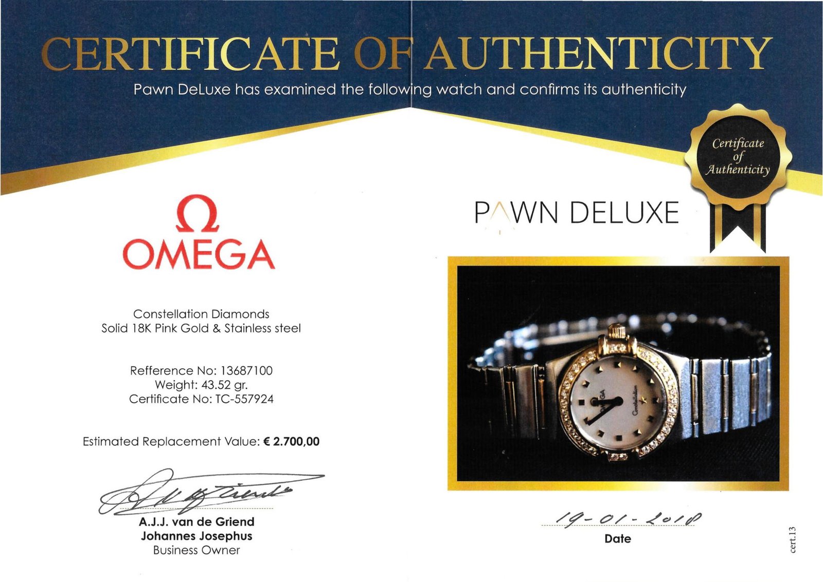 OMEGA Constellatio﻿n´9﻿5 1502.40 本体のみ ベビーグッズも大