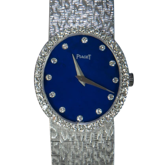 Piaget Lapis Lazuli Dial 4.7 CT Fullriver Diamond's 18K White Gold