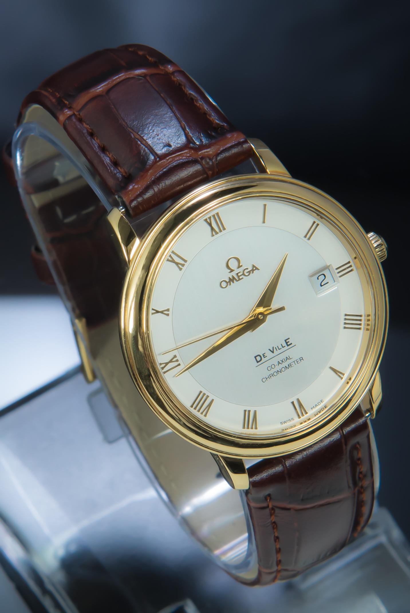 Omega De Ville Prestige Co-Axial 39.5 MM Calibre 2500 Yellow gold ...