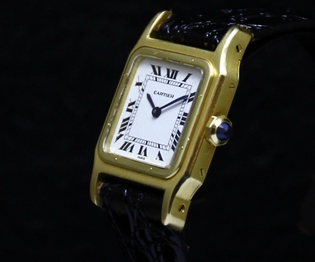 Cartier Santos Dumont Paris 18K Solid Yellow Gold Manual Watch 15751