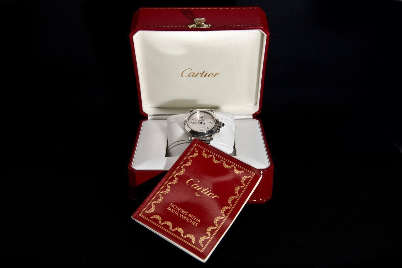 Cartier Pasha Steel W31031H3 Box & Papers - Pawndeluxe