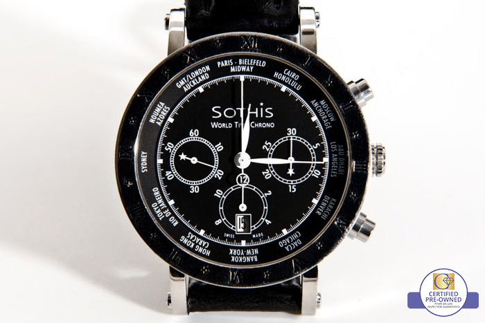 Sothis World Timer Chronograph Eta Valjoux 7754 A Limited Edition 500 Pieces Pawn Deluxe