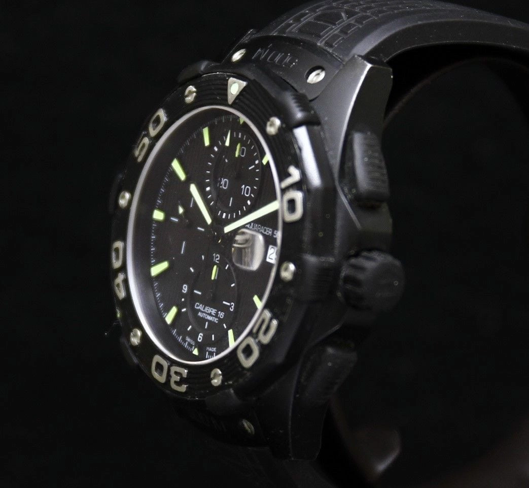 Tag heuer aquaracer hot sale 500m black titanium