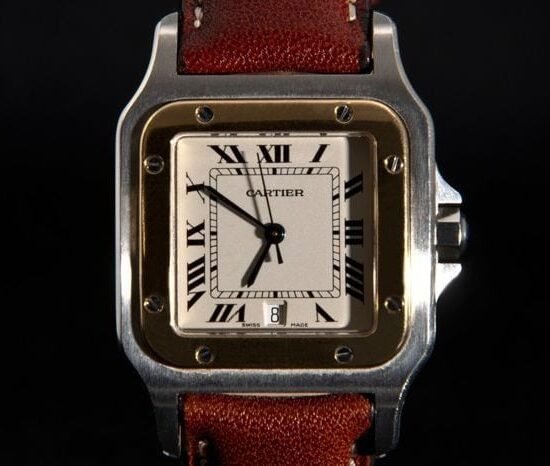 cartier santos galbee two tone