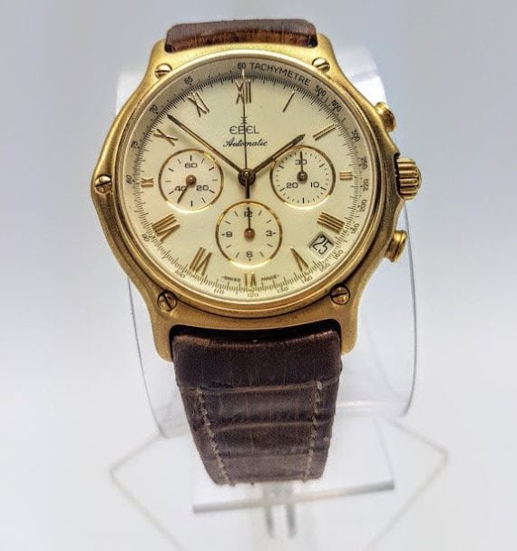 Ebel 1911 Chronograph 18K Gold Ref 38MM 8134901 - Pawndeluxe Exclusieve ...